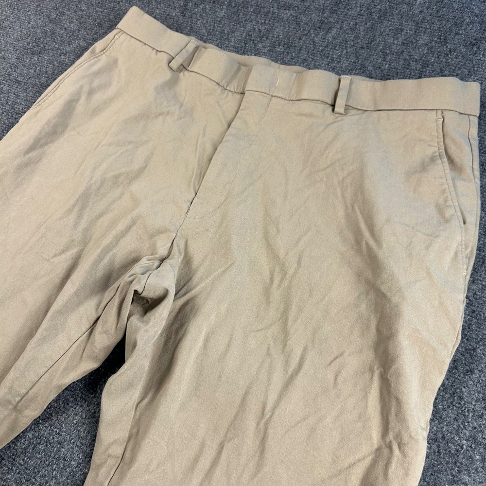 Tommy Hilfiger Mens Khaki Tan Chino Pants Stretch 38x30 Flat Front